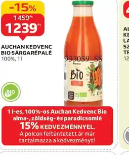 Auchan AUCHAN BIO SÁRGARÉPALÉ ajánlat