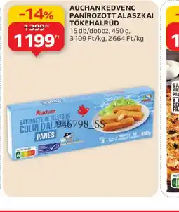 Auchan AUCHAN PANÍROZOTT ALASZKAI TŐKEHALRÚD ajánlat