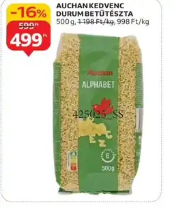Auchan AUCHAN DURUM BETŰTÉSZTA ajánlat