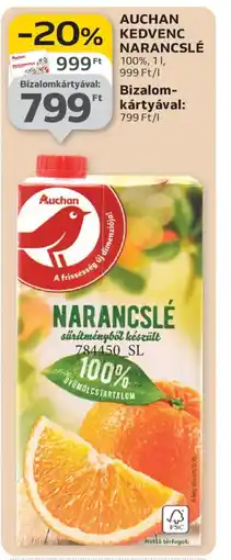 Auchan AUCHAN KEDVENC NARANCSLÉ ajánlat