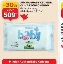 Auchan AUCHAN BABY OLÍVÁS TÖRLŐKENDŐ ajánlat