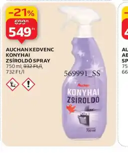 Auchan AUCHAN KONYHAI ZSÍROLD SPRAY ajánlat