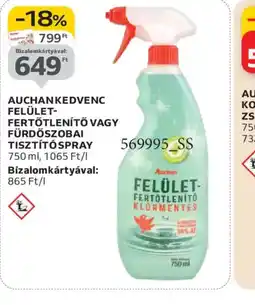 Auchan AUCHANKEDVENC FELÜLET-FERTŐTLENÍTŐ ajánlat