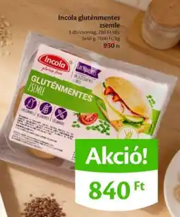 EcoFamily Incola gluténmentes zsemle ajánlat