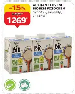 Auchan AUCHAN KEDVENC BIO RIZS FŐZŐKRÉM ajánlat