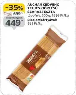 Auchan AUCHAN KEDVENC TELJES KIŐRLÉSŰ SZÁRAZTÉSZTA ajánlat