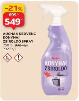 Auchan AUCHAN KEDVENC KONYHAI ZSÍROLDÓ SPRAY ajánlat