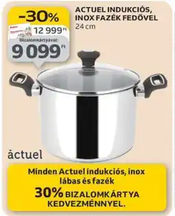 Auchan ACTUEL INDUKCIÓS, INOX FAZÉK FEDŐVEL ajánlat
