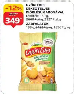 Auchan GYŐRI ÉDES KEKSZ TELJES KIŐRLÉSŰ GABONÁVAL ajánlat