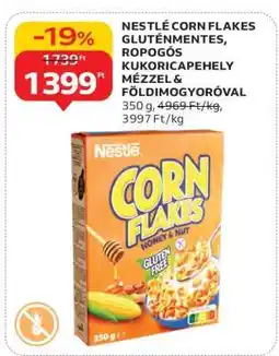 Auchan NESTLÉ CORN FLAKES GLUTÉNMENTES, ROPOGÓS KUKORICAPEHELY MÉZZEL & FÖLDIMOGYORÓVAL ajánlat