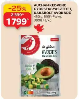 Auchan AUCHAN KEDVENC GYORSFAGYASZTOTT, DARABOLT AVOKÁDÓ ajánlat