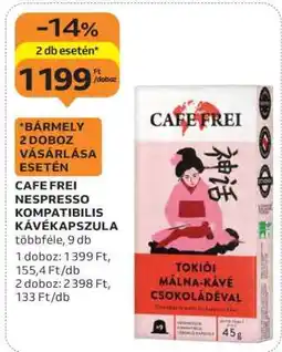 Auchan CAFE FREI NESPRESSO KOMPATIBILIS KÁVÉKAPSZULA ajánlat