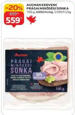 Auchan AUCHAN KEDVENC PRÁGAI MINŐSÉGI SONKA ajánlat