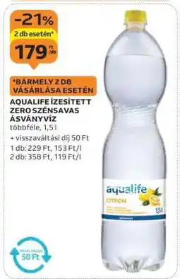 Auchan Aqualife Ízesített Zero Szénsavas Ásványvíz ajánlat