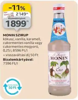 Auchan MONIN SZIRUP ajánlat
