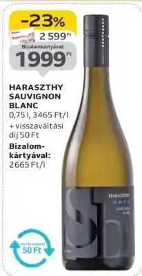 Auchan Haraszthy Sauvignon Blanc ajánlat