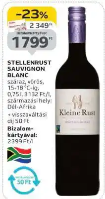 Auchan STELLENRUST SAUVIGNON BLANC ajánlat