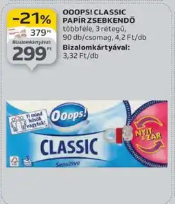 Auchan Ooops! Classic papír zsebkendő ajánlat