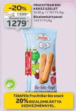 Auchan FRUCHTBAR BIO KEKSZ SZELET ajánlat