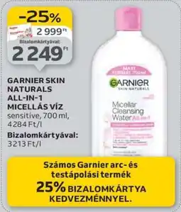 Auchan GARNIER SKIN NATURALS ALL-IN-1 MICELLÁS VÍZ ajánlat