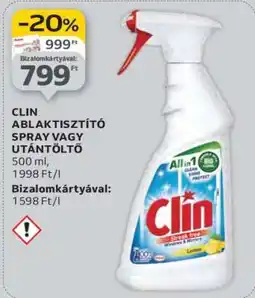 Auchan Clin Ablaktisztító Spray vagy Utántöltő ajánlat