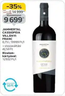 Auchan Jammertal Cassiopeia Villányi Franc ajánlat