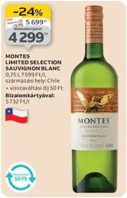 Auchan MONTES LIMITED SELECTION SAUVIGNON BLANC ajánlat