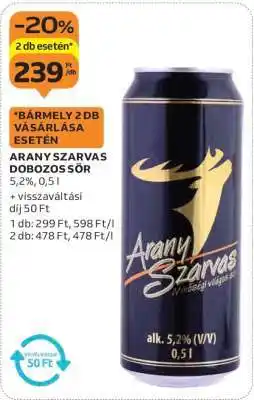 Auchan Arany Szarvas Dobozos Sör ajánlat