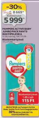 Auchan Pampers Active Baby Jumbo Pack Pants Bugyipelenka ajánlat