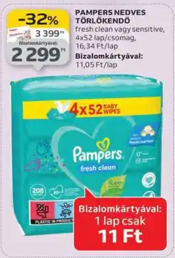 Auchan PAMPERS NEDVES TÖRLŐKENDŐ ajánlat