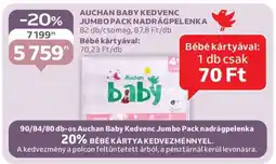 Auchan Auchan Baby Kedvenc Jumbo Pack Nadrágpelenka ajánlat