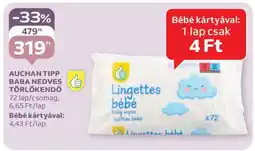 Auchan Auchan Tipp Baba Nedves Törlőkendő ajánlat