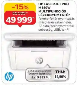 Auchan HP LaserJet Pro M140w Multifunkciós Lézernyomtató ajánlat