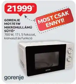 Auchan Gorenje MO17E1W Mikrohullámú Sütő ajánlat