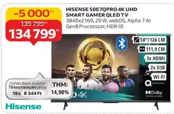 Auchan HISENSE 50E7QPRO 4K UHD SMART GAMER QLED TV ajánlat