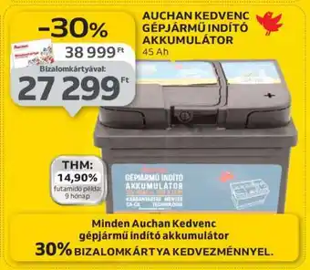 Auchan Kedvenc Gépjármű Indító Akkumulátor