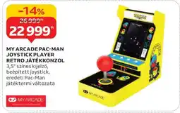 Auchan MY ARCADE PAC-MAN JOYSTICK PLAYER RETRO JÁTÉKKONZOL ajánlat