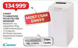 Auchan CANDY TCA284TM5S FELÜLTÖLTŐS MOSÓGÉP ajánlat