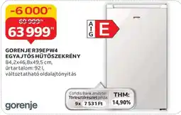 Auchan Gorenje R39EPW4 Egyajtós Hűtőszekrény ajánlat