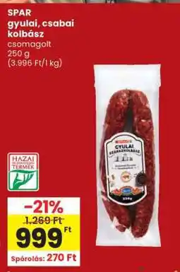 Spar SPAR gyulai, csabai kolbász ajánlat