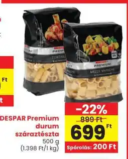 Spar DESPAR Premium durum száraz tészta ajánlat
