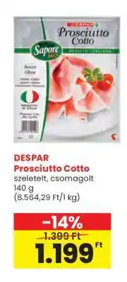 Spar DESPAR Prosciutto Cotto ajánlat