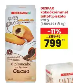Spar DESPAR kakaókrémmel töltött piskóta ajánlat