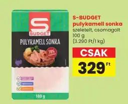 Spar S-BUDGET pulykamell sonka ajánlat