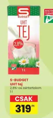 Spar S-BUDGET UHT tej ajánlat