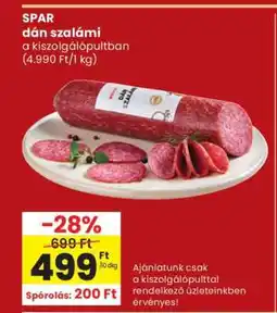 Spar SPAR dán szalámi ajánlat
