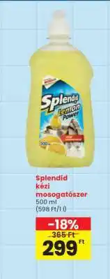 Spar Splendid kézi mosogatószer ajánlat
