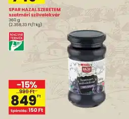 Spar SPAR HAZAI.SZERETEM szatmári szilvalekvár ajánlat