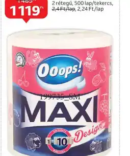 Auchan OOOPS! MAXI DESIGN TÖRLŐKENDŐ ajánlat