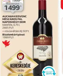 Auchan MÉSZÁROS PÁL NAPOSHEGYI BOR ajánlat